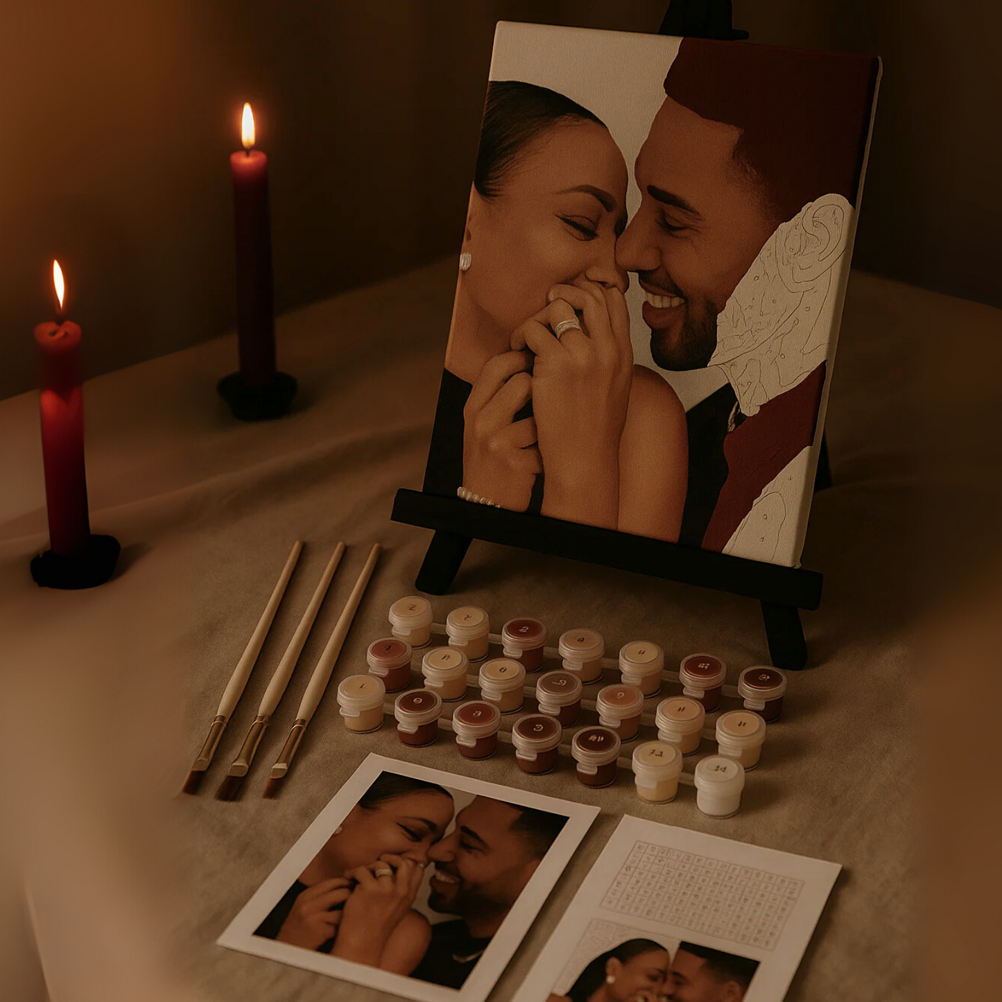 Custom Paint by Number - Romantique Kit